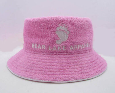 terry cloth embroidered bucket hat
