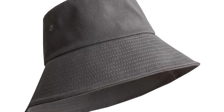 terry cloth bucket hat with 3D embroidery