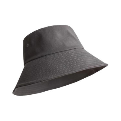 terry cloth bucket hat with 3D embroidery