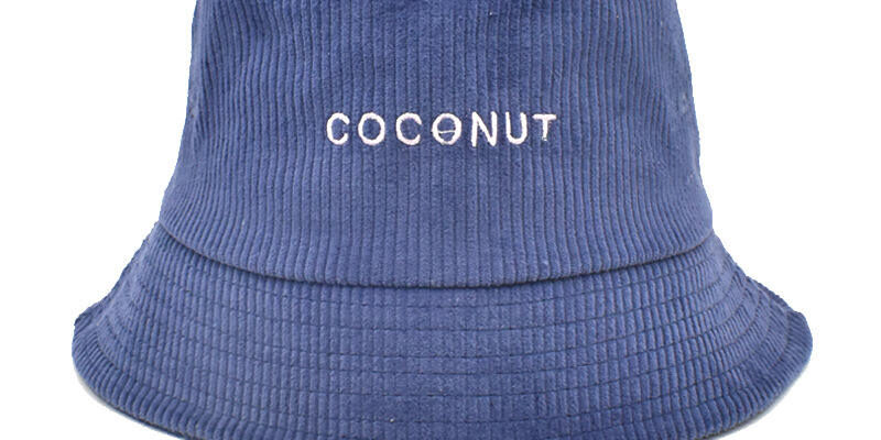 Autumn Corduroy Fisherman Bucket Hat with Embroidery (1) Autumn corduroy bucket hat