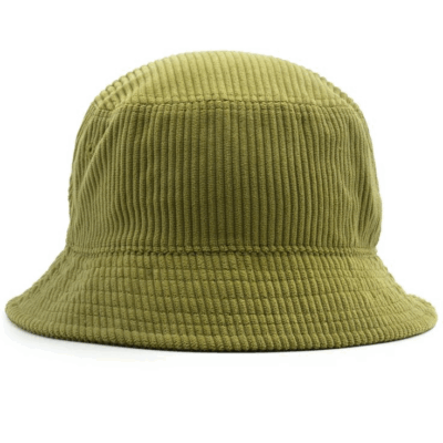 Custom logo corduroy bucket hat