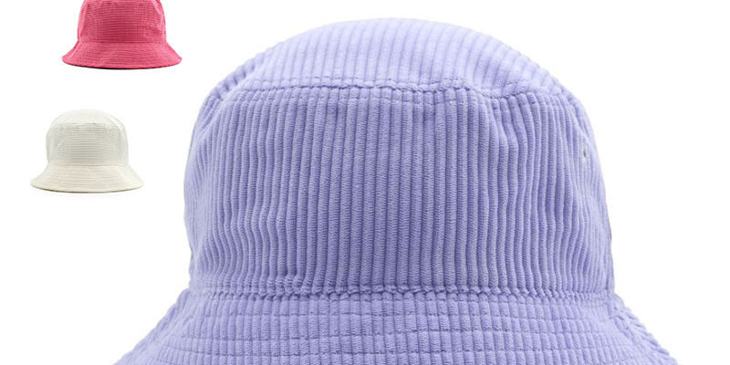 Corduroy Bucket Hat with Custom Logo and Fisherman Design (6) Custom logo corduroy bucket hat