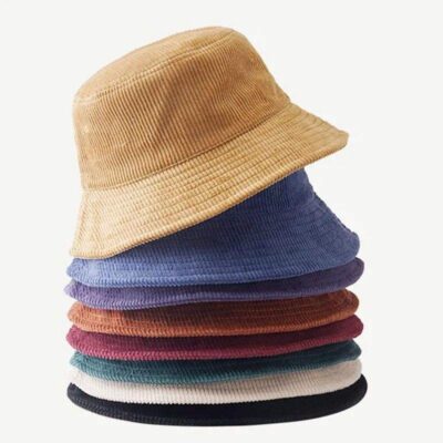 High quality winter corduroy bucket hat