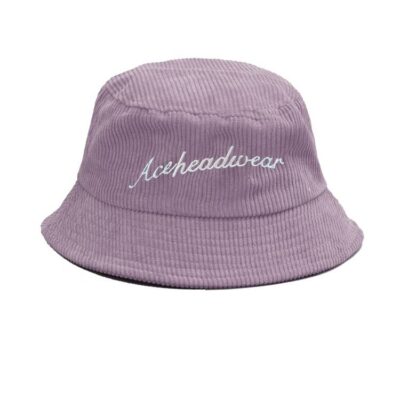 Custom fitted corduroy bucket hat