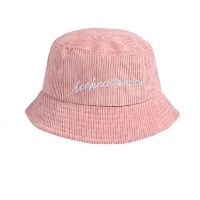 Custom fitted corduroy bucket hat