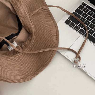 Breathable corduroy sun shade bucket hat