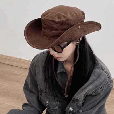 Breathable corduroy sun shade bucket hat