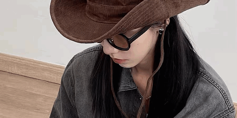 Breathable corduroy sun shade bucket hat