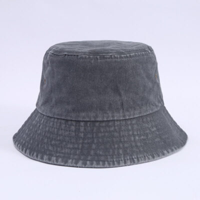 Customized washed cotton denim bucket hat