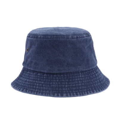 Customized washed cotton denim bucket hat