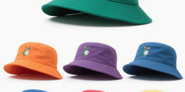 OEM Custom Logo Reversible Cotton Bucket Hat for Outdoor Beach Use (4) Custom reversible cotton bucket hat