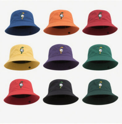 Custom reversible cotton bucket hat
