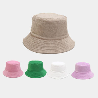 Unisex soft outdoor terry towel bucket hat