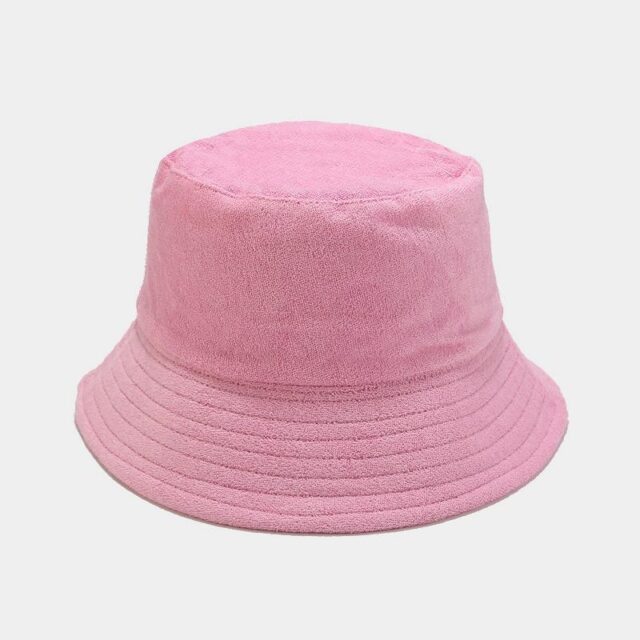 Unisex soft outdoor terry towel bucket hat