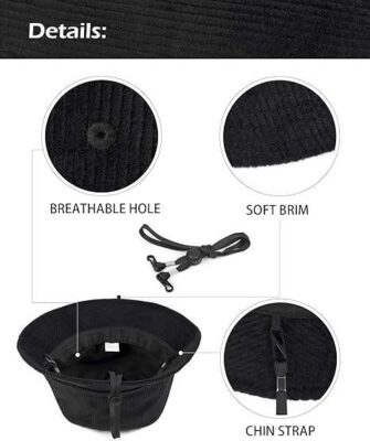 Autumn winter corduroy fisherman bucket hat