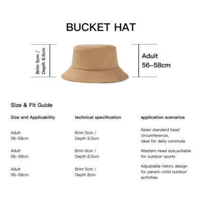 Unisex sporty outdoor bucket hat