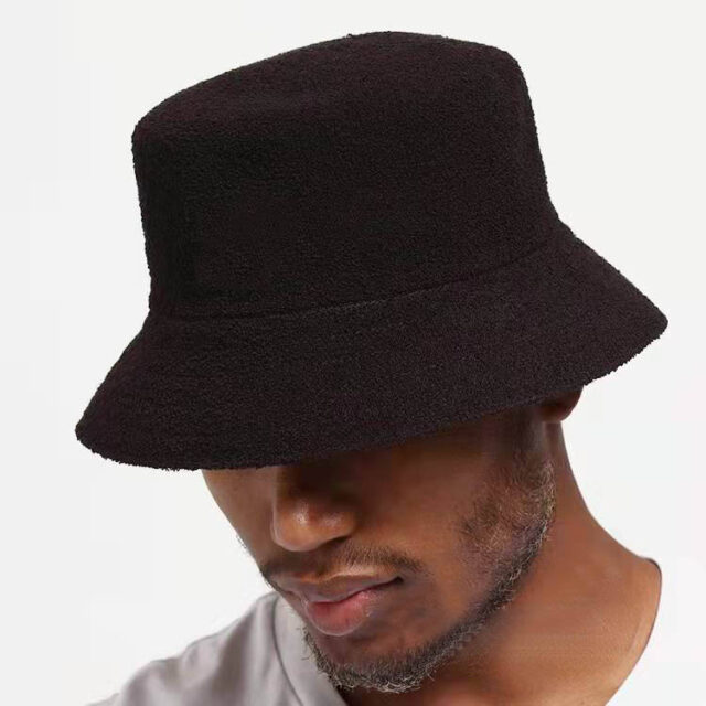 Packable terry towel bucket hat