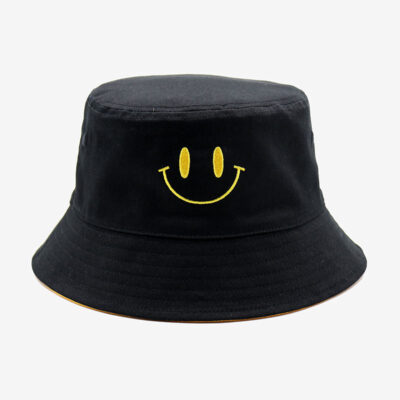 Custom tie-dye denim bucket hat