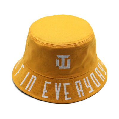 Custom tie-dye denim bucket hat