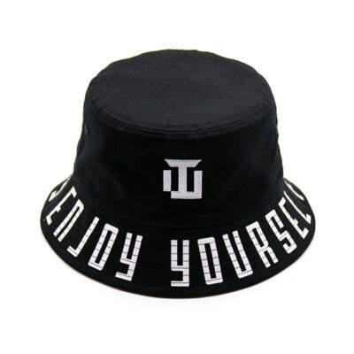 Custom tie-dye denim bucket hat