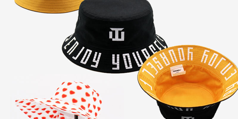 Custom tie-dye denim bucket hat