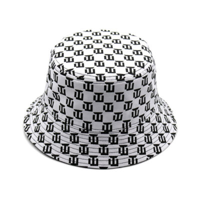 Custom tie-dye denim bucket hat