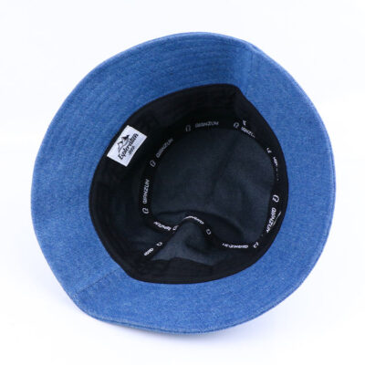 Unisex distressed denim frayed bucket hat